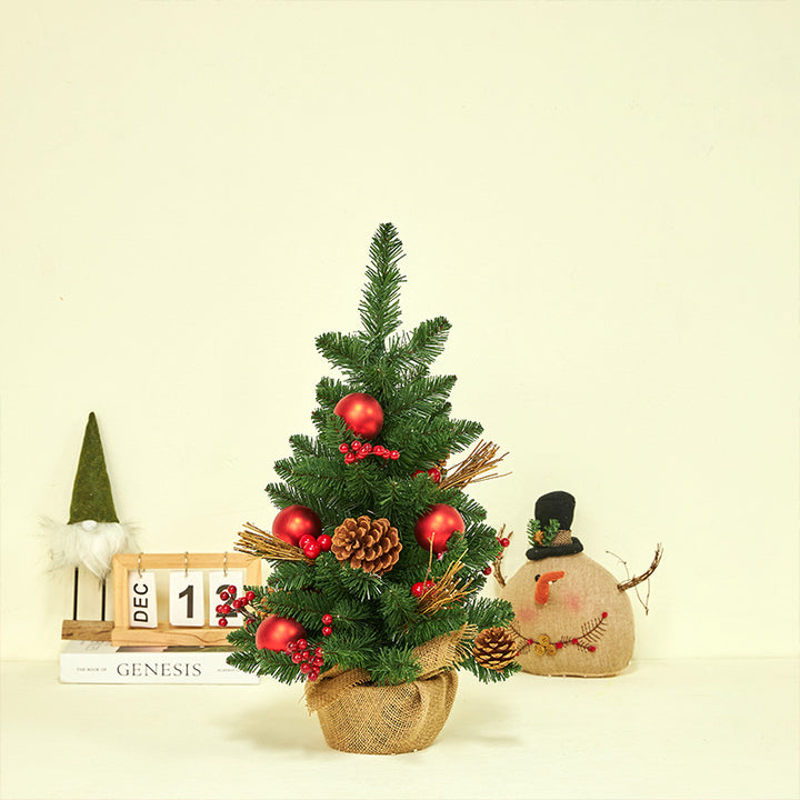 Mini Christmas tree with pine cones, various sizes