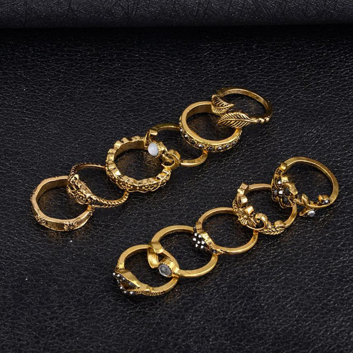 11 Piece Silver Stack Bohemian Above Knuckle Rings | Bowlift