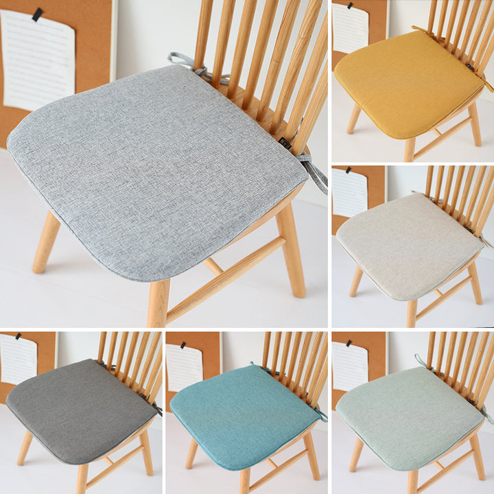 Padded chair cushion with ties and breathable linen mix Bowlift