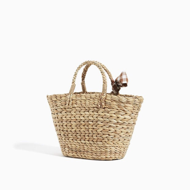 Trendy Basket Bag with Decorative Tied Belt Bowlift