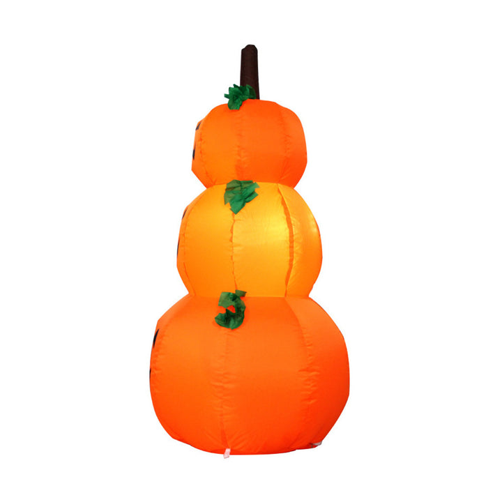 Inflatable Halloween garden figure with integrated LED lighting and ground stakes