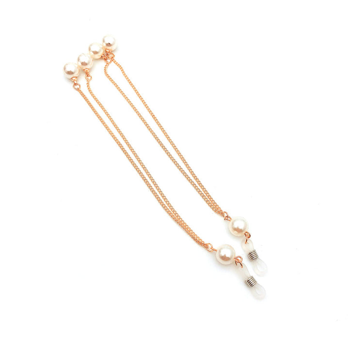 Elegant Triple Strand Pearl Eyewear Chain Bowlift