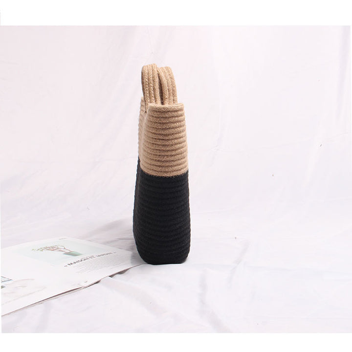 High Quality Woven Basket Bag with Sturdy Short Handles Bowlift