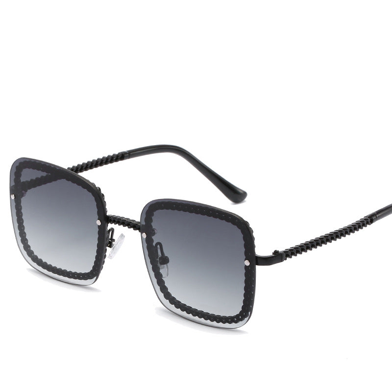 Statement Square Sunglasses with Decorative Frame Bowlift