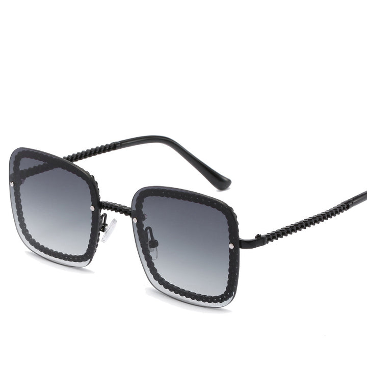 Statement Square Sunglasses with Decorative Frame Bowlift
