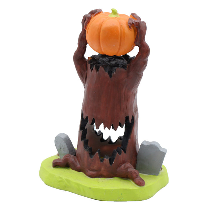 Halloween-Themed Decorative Pumpkin Tree Figurine