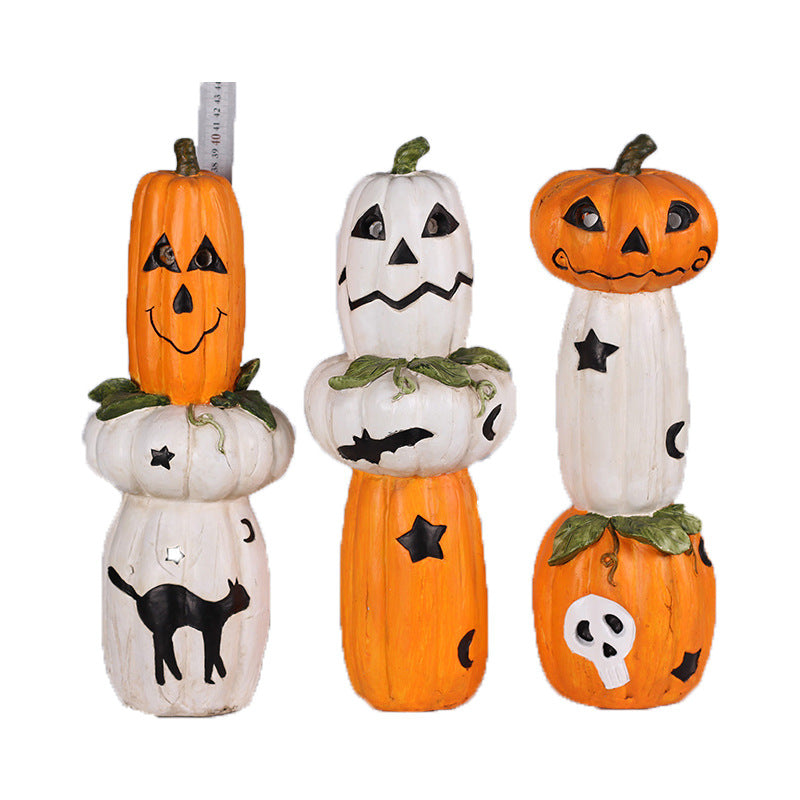Halloween Decorative Stackable Pumpkin Figurines