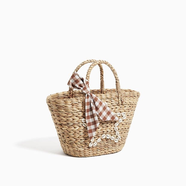 Trendy Basket Bag with Decorative Tied Belt Bowlift