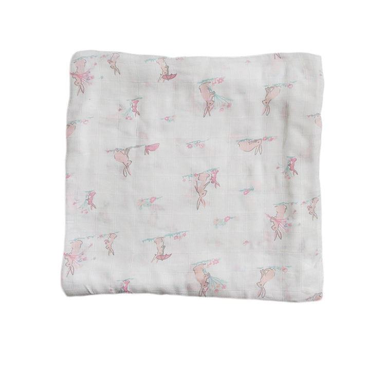Organic Cotton Dinosaur Print Muslin Swaddle Bowlift