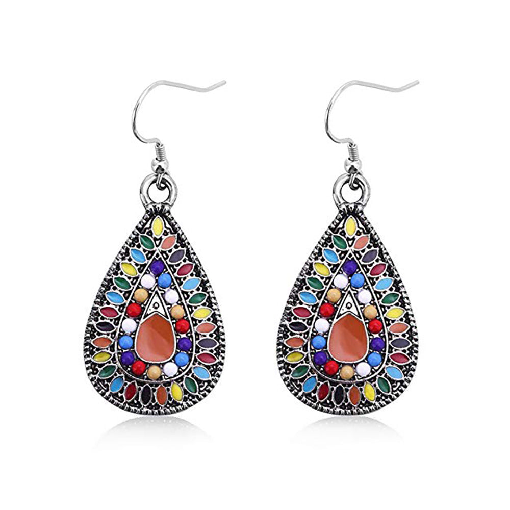 Colorful Teardrop Dangle Earrings Bowlift