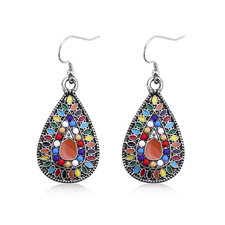 Colorful Teardrop Dangle Earrings Bowlift