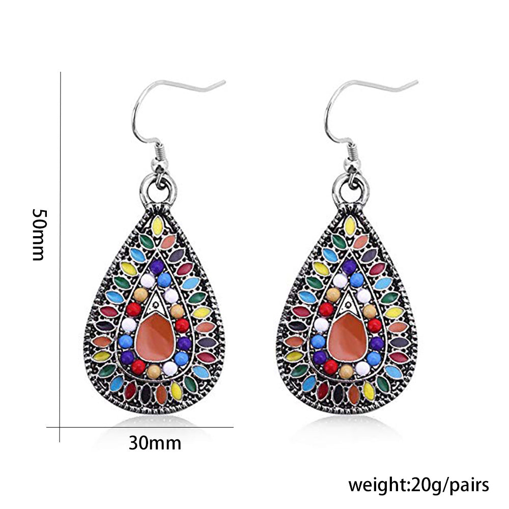 Colorful Teardrop Dangle Earrings Bowlift