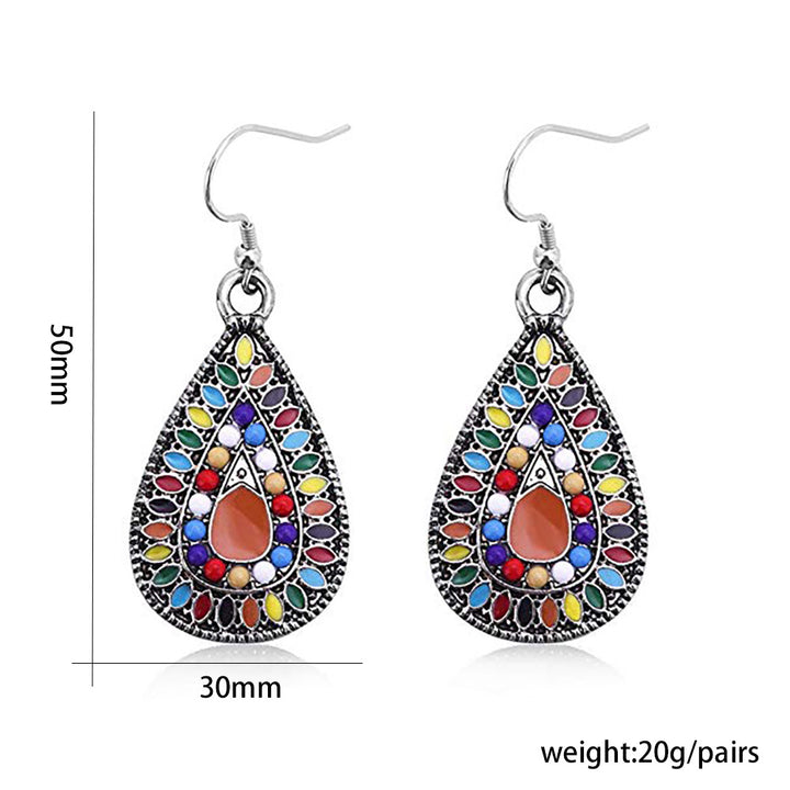 Colorful Teardrop Dangle Earrings Bowlift