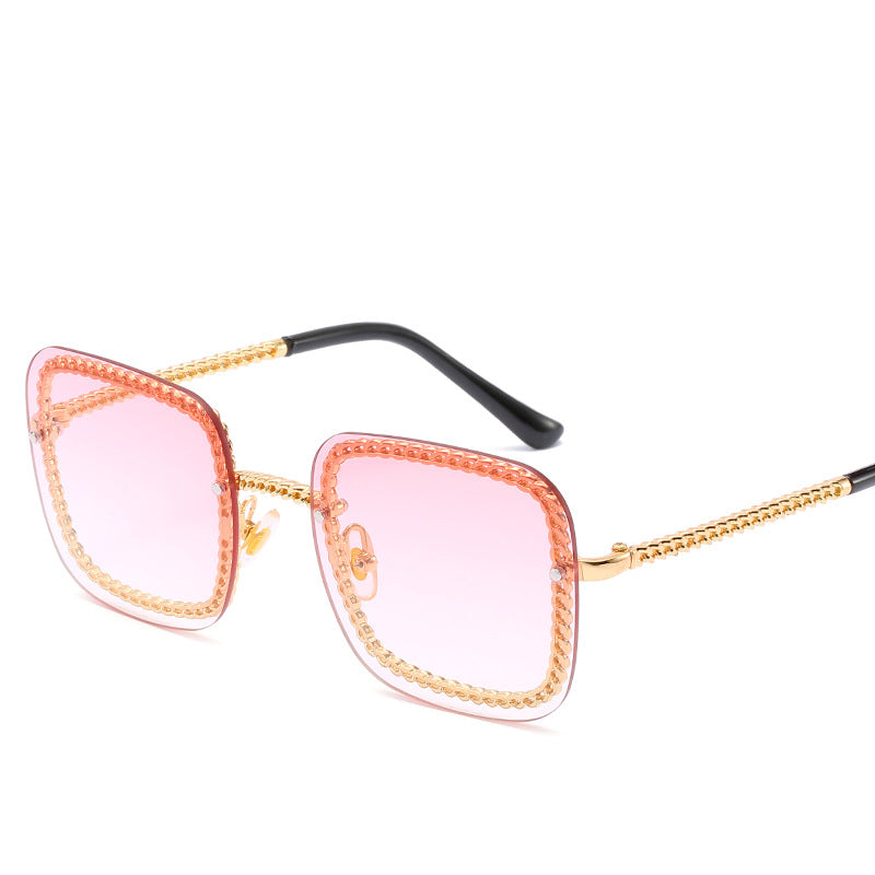 Statement Square Sunglasses with Decorative Frame Bowlift