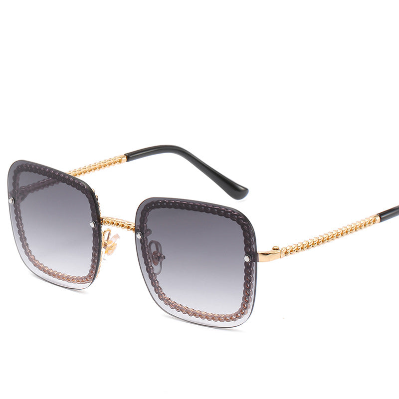 Statement Square Sunglasses with Decorative Frame Bowlift