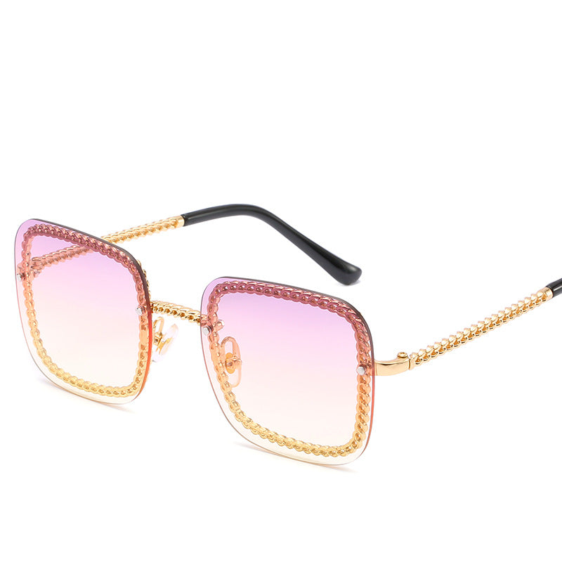 Statement Square Sunglasses with Decorative Frame Bowlift