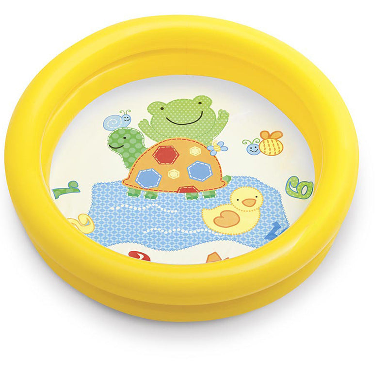 Women Inflatable Children's Pool with Cheerful Animal Motif Bowlift