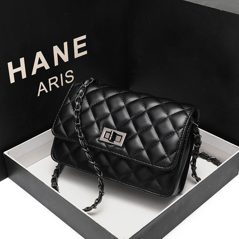 Quilted Chain-Handled Crossbody Bag
