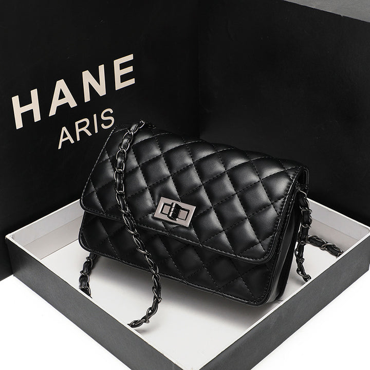 Quilted Chain-Handled Crossbody Bag
