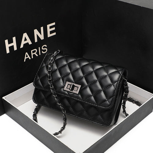 Quilted Chain-Handled Crossbody Bag