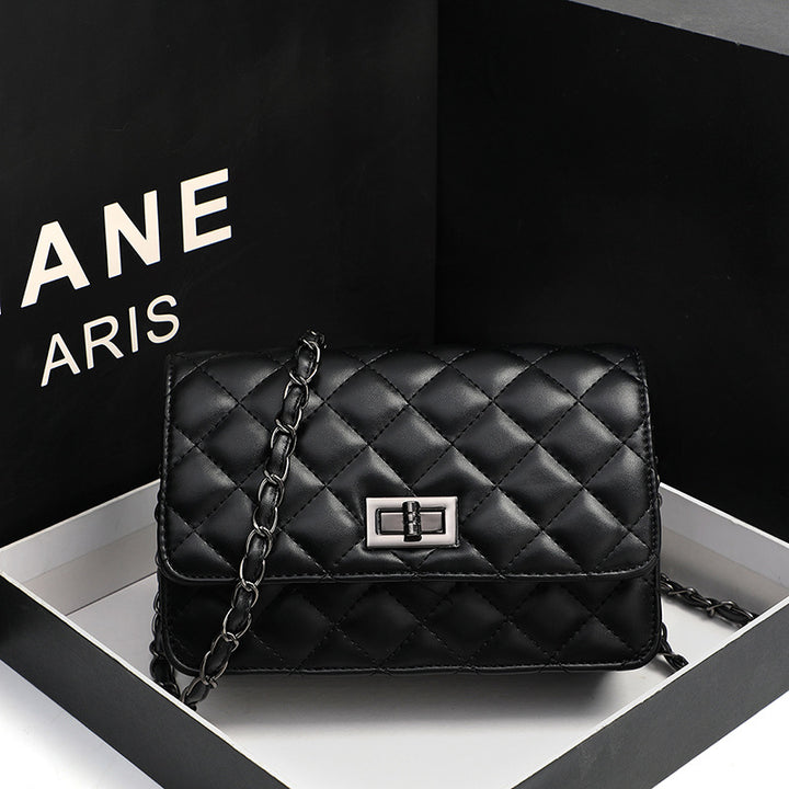 Quilted Chain-Handled Crossbody Bag
