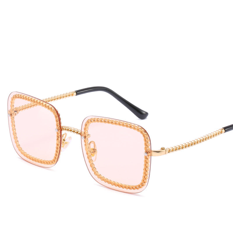 Statement Square Sunglasses with Decorative Frame Bowlift
