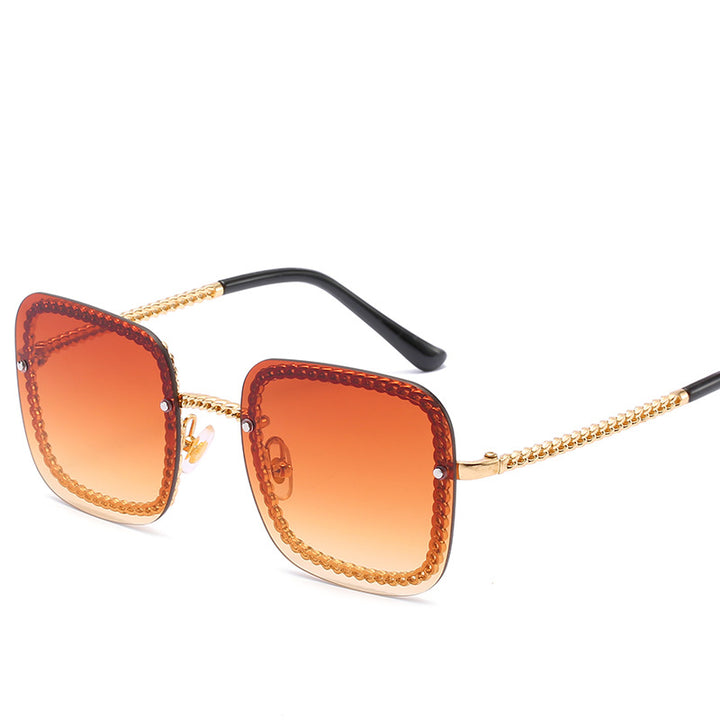 Statement Square Sunglasses with Decorative Frame Bowlift