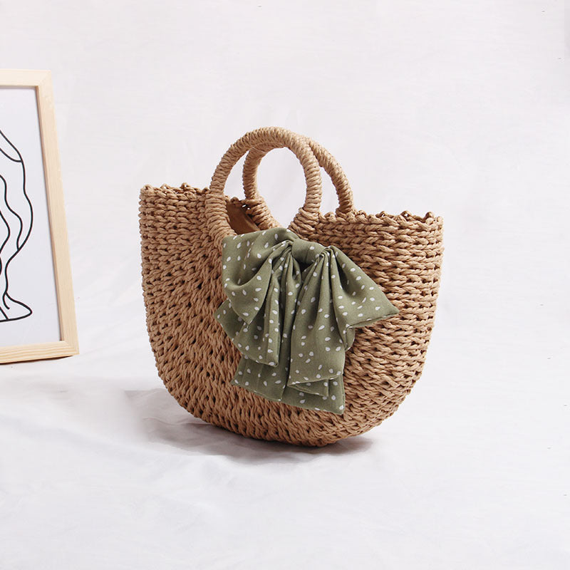 Basket bag with decorative bow details Bowlift