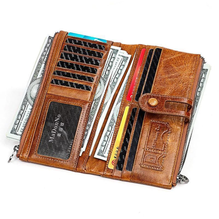 Long wallet made of genuine leather | Bowlift