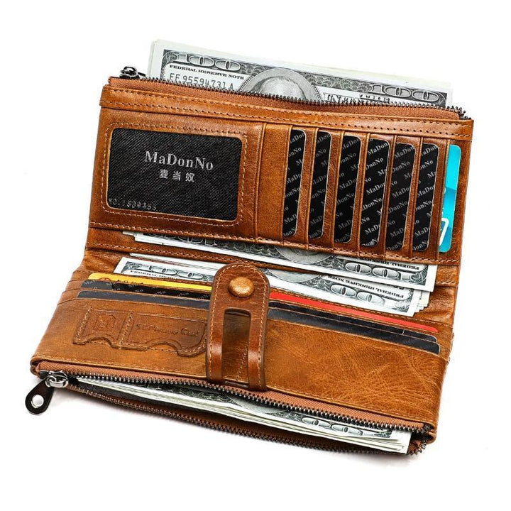 Long wallet made of genuine leather | Bowlift