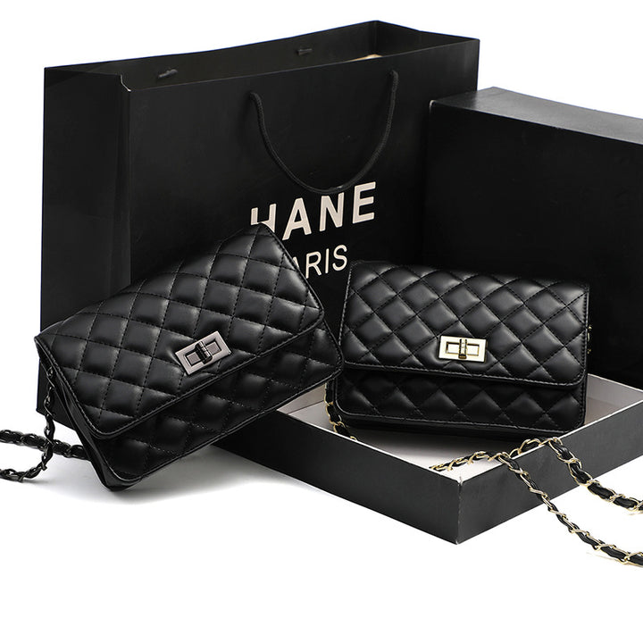 Quilted Chain-Handled Crossbody Bag