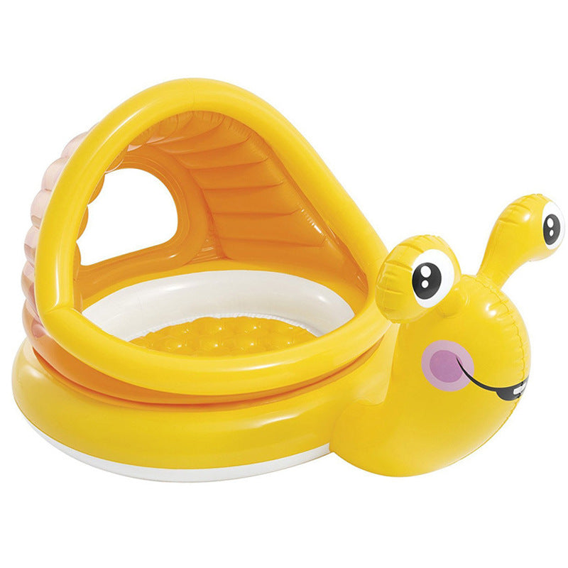 Women Inflatable Children's Pool with Cheerful Animal Motif Bowlift
