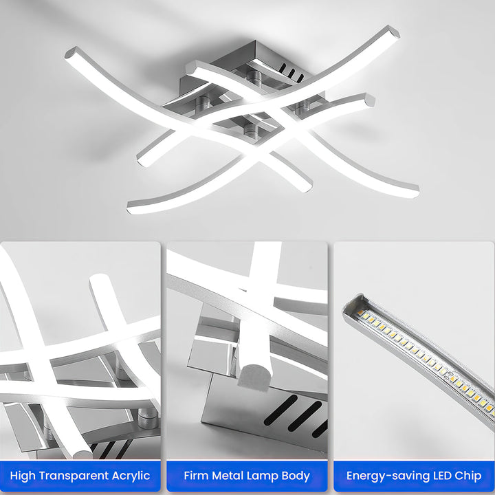BowLift | LED Ceiling Light Modern Aluminum Flush Fixture