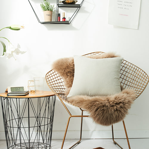 Cozy Faux Fur Decorative Throw Pillow