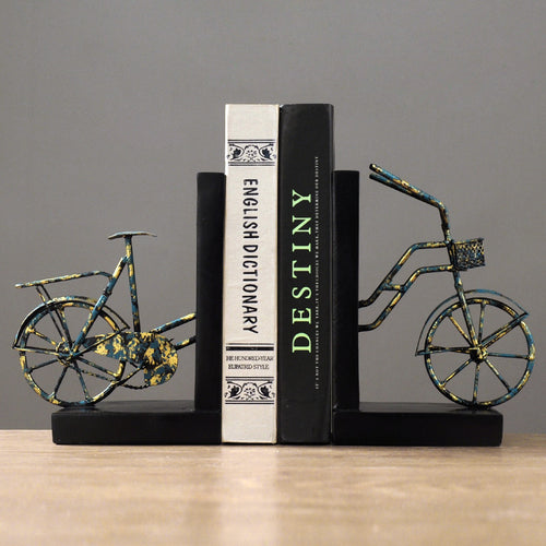 Bicycle-Themed Decorative Bookends