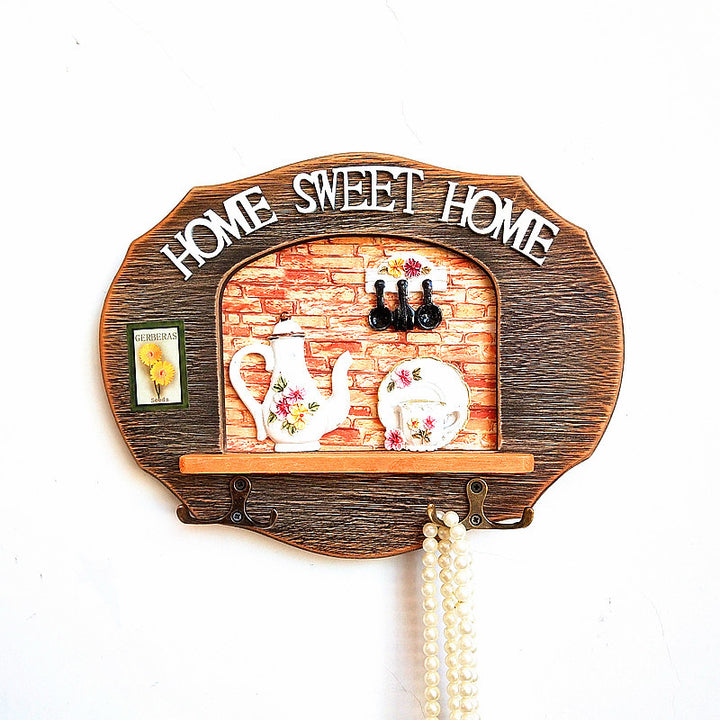 Decorative Wall Hook Organizing Shelf