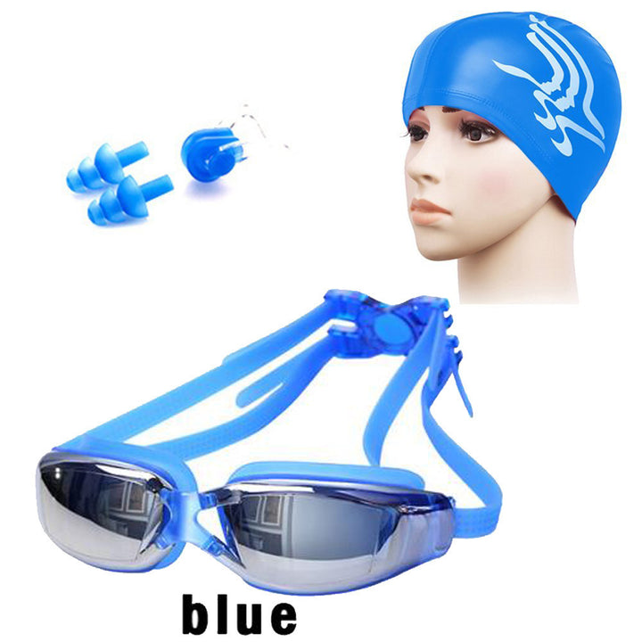 Swim set with ergonomic swim goggles and comfortable cap Bowlift