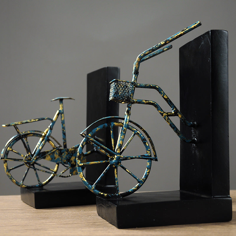 Bicycle-Themed Decorative Bookends