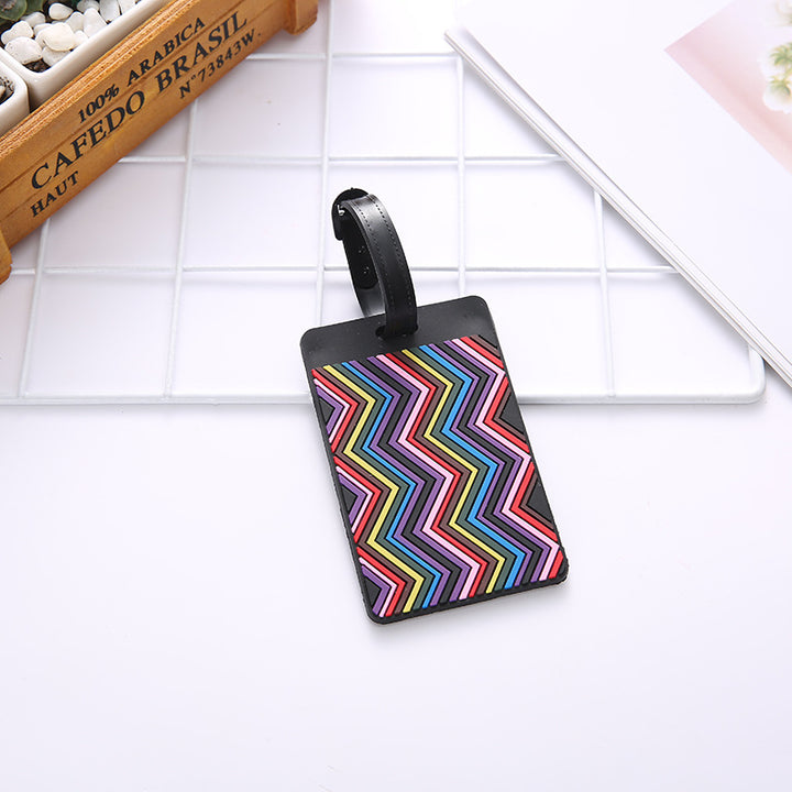 Unisex Geometric Pattern Travel Luggage Tag Bowlift