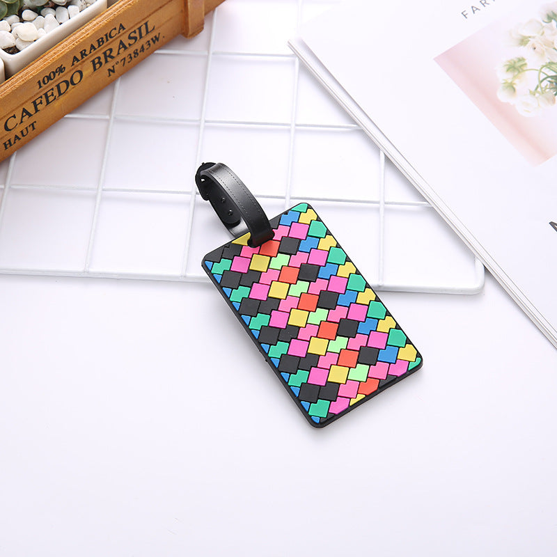 Unisex Geometric Pattern Travel Luggage Tag Bowlift