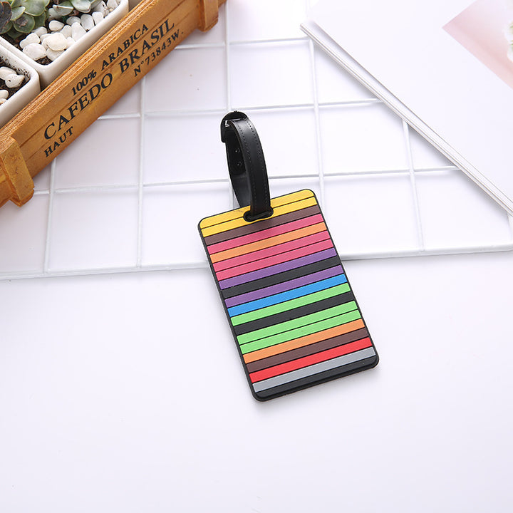 Unisex Geometric Pattern Travel Luggage Tag Bowlift
