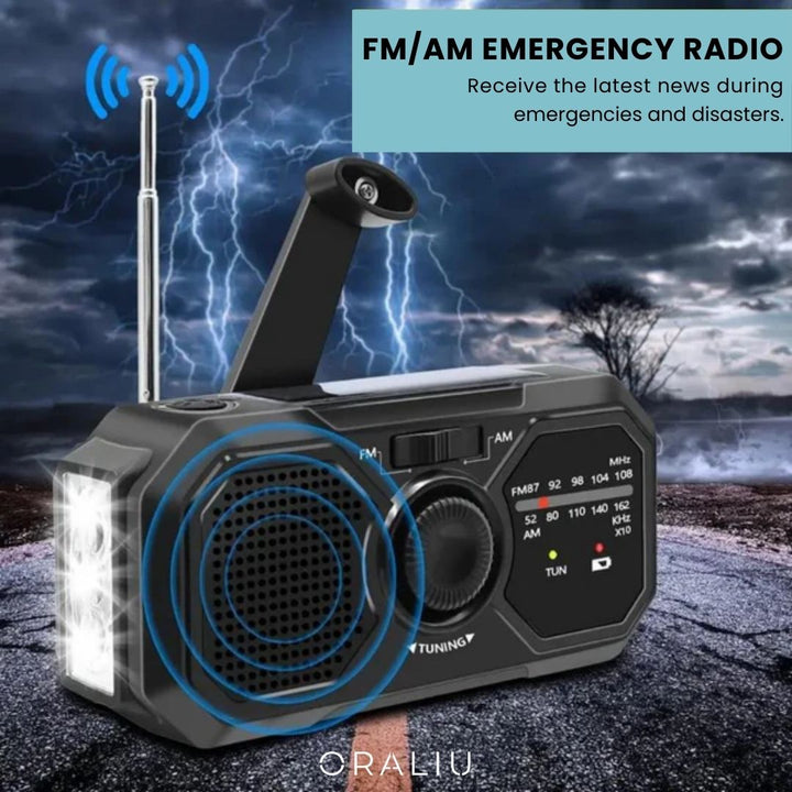 BowLift | Portable Emergency Radio – Solar & Hand Crank Powered