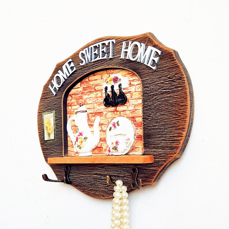 Decorative Wall Hook Organizing Shelf