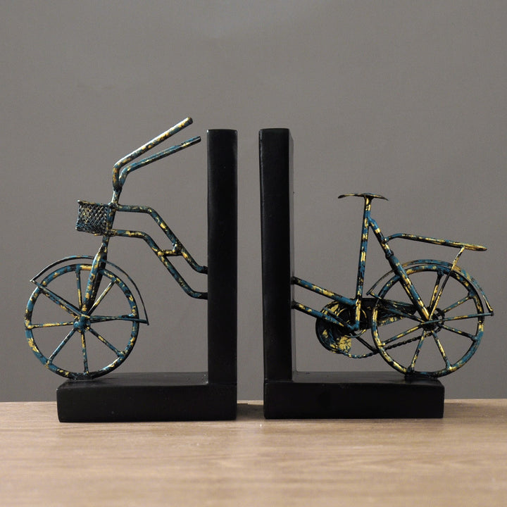 Bicycle-Themed Decorative Bookends