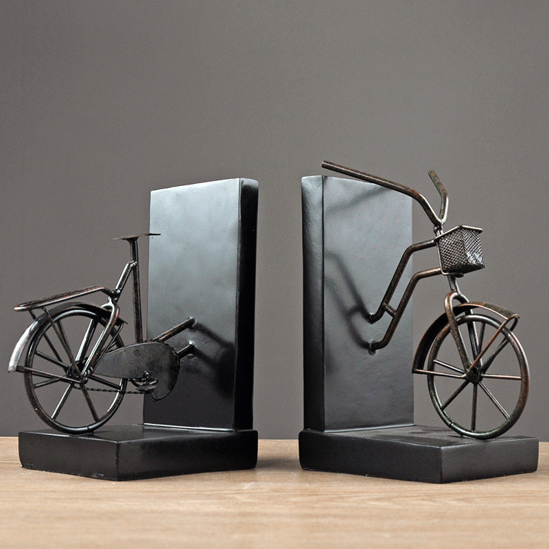 Bicycle-Themed Decorative Bookends