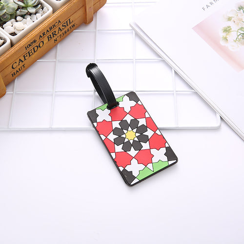 Unisex Geometric Pattern Travel Luggage Tag Bowlift