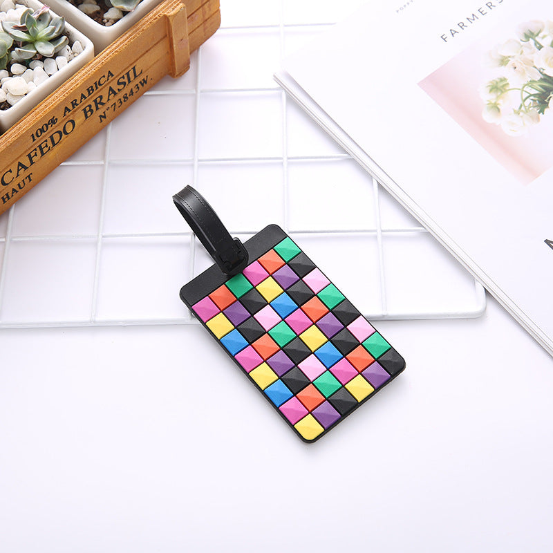 Unisex Geometric Pattern Travel Luggage Tag Bowlift