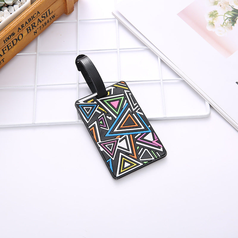 Unisex Geometric Pattern Travel Luggage Tag Bowlift
