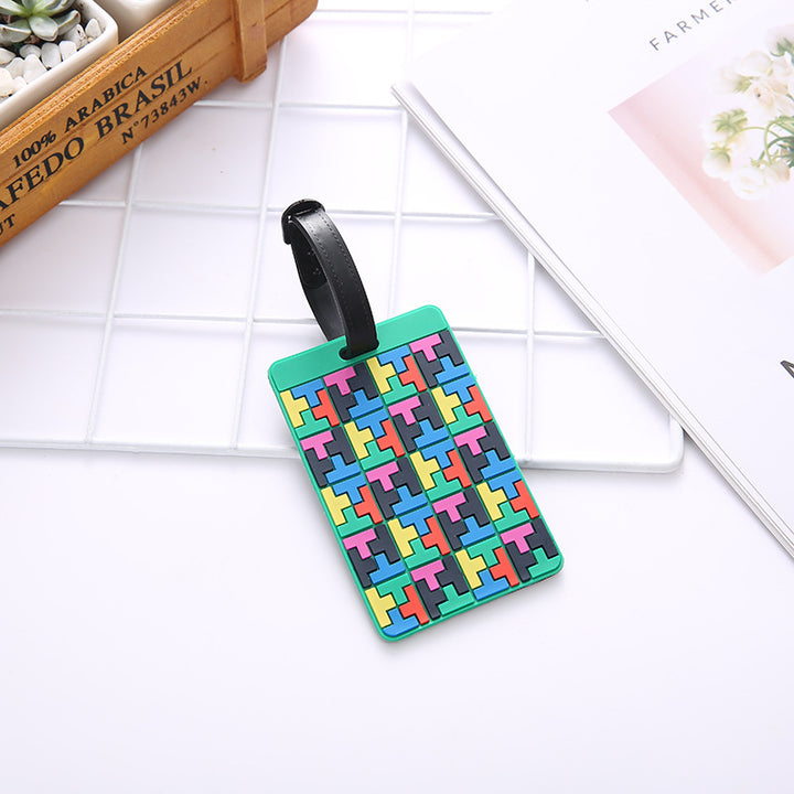 Unisex Geometric Pattern Travel Luggage Tag Bowlift