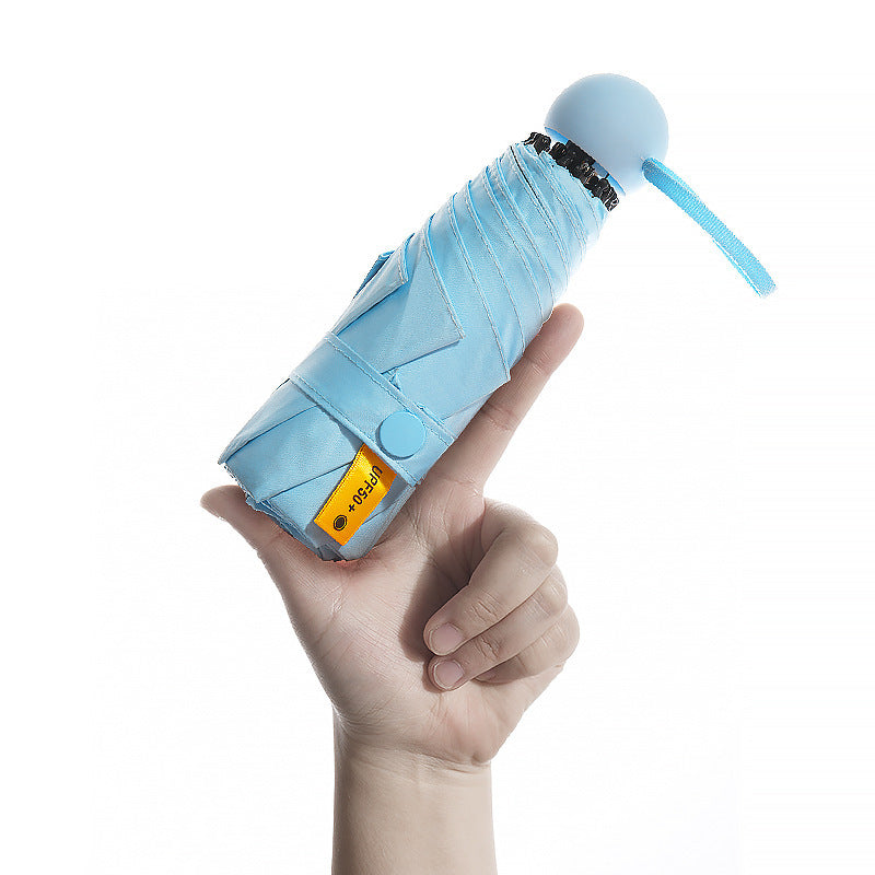 Women's portable UV protection folding umbrella with protective cover Bowlift